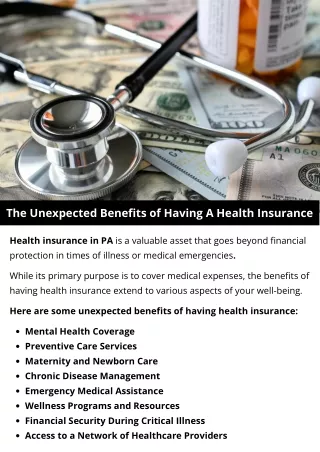 The Unexpected Benefits of Having A Health Insurance