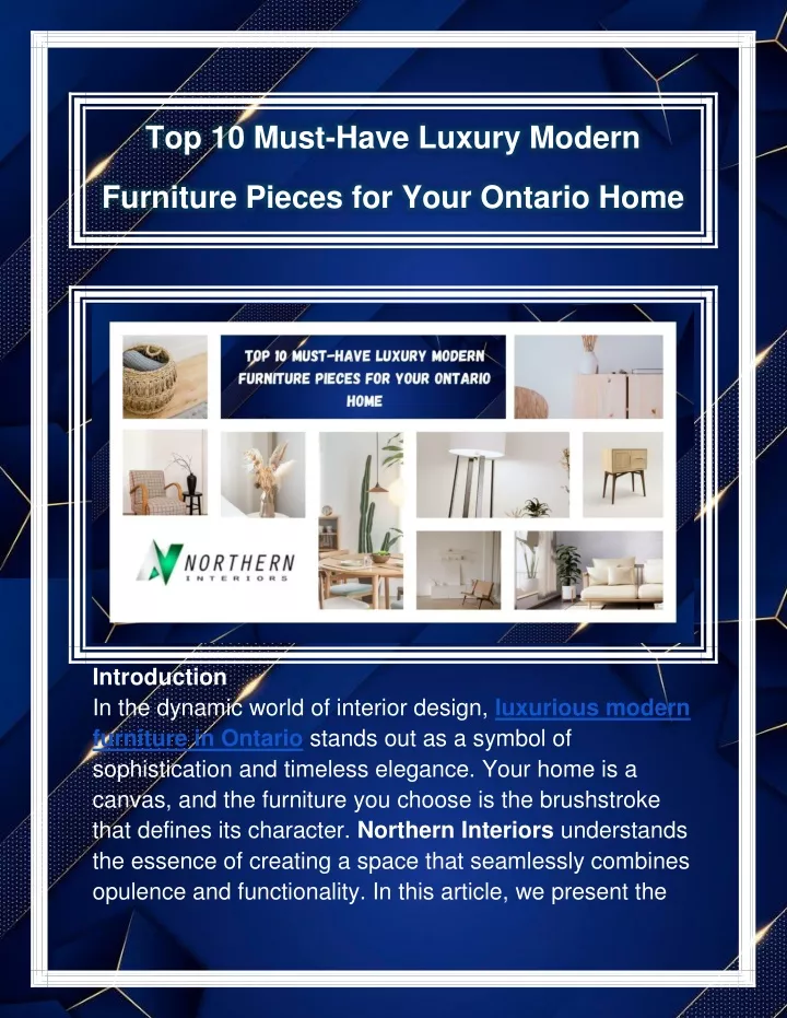 top 10 must have luxury modern