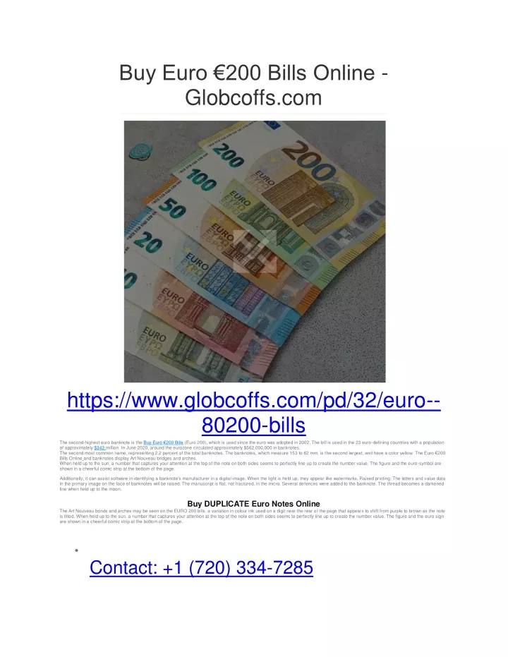 buy euro 200 bills online globcoffs com