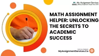 Mathematics Expert: Your Dedicated Companion for Assignment Help