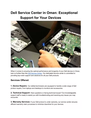 dell service center in oman exceptional support
