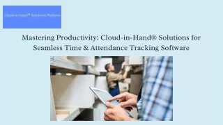 Time & Attendance Tracking Software Recording Employee Working Hours - Cloud-in-