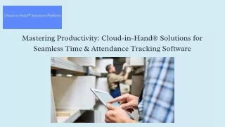 mastering productivity cloud in hand solutions