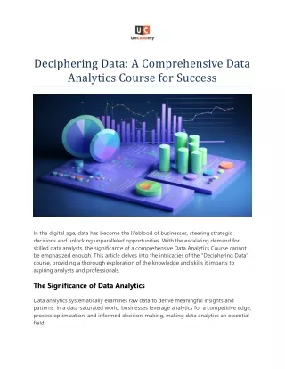 Deciphering Data: A Comprehensive Data Analytics Course for Success