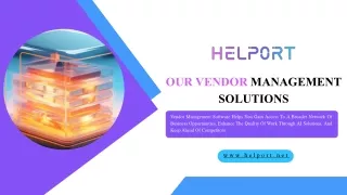 Streamline Operations with Helport's Vendor Management Software