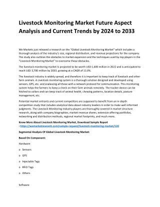 livestock monitoring market future aspect