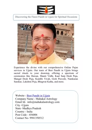 discovering the finest pandit in ujjain