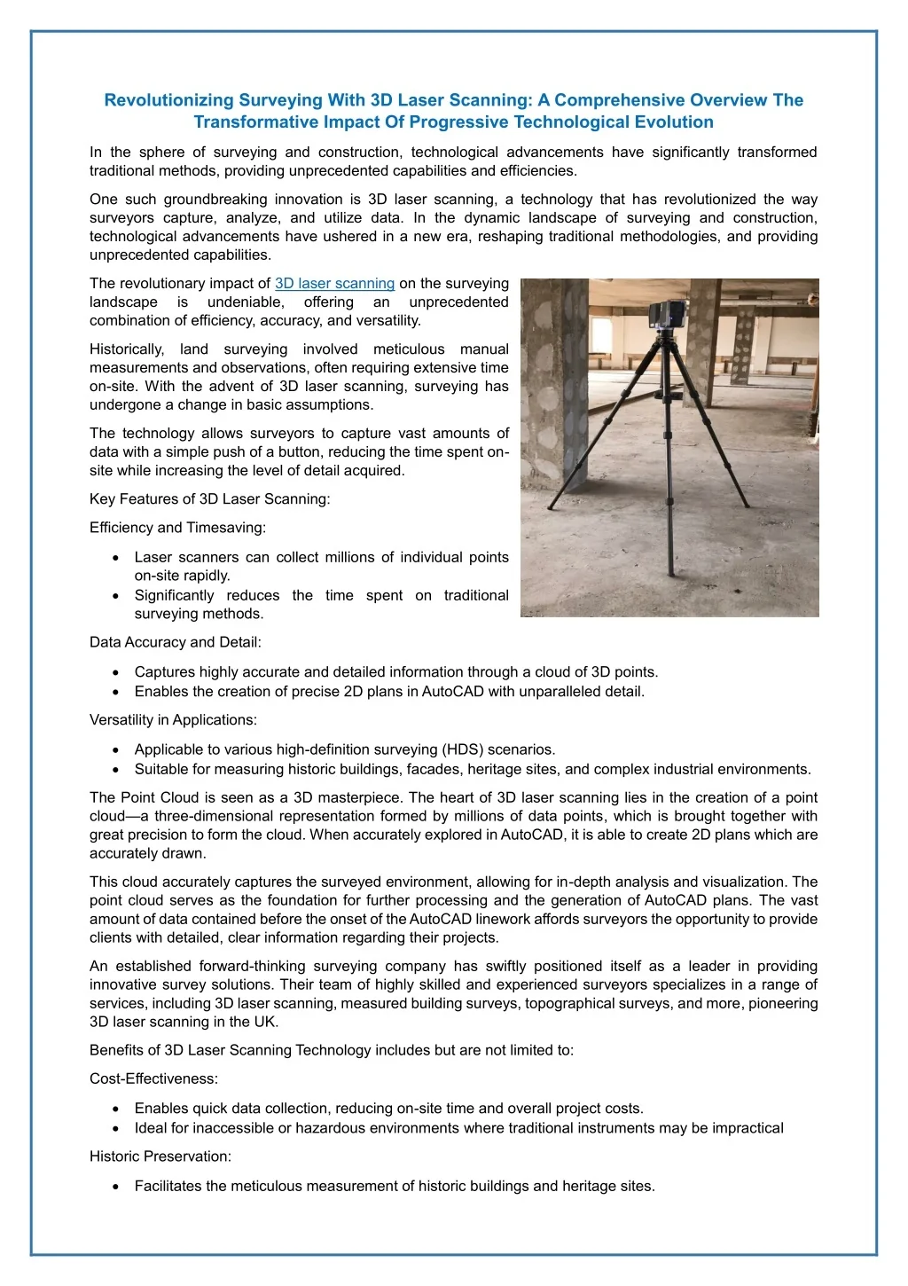 PPT - Revolutionizing Surveying With 3D Laser Scanning - A ...