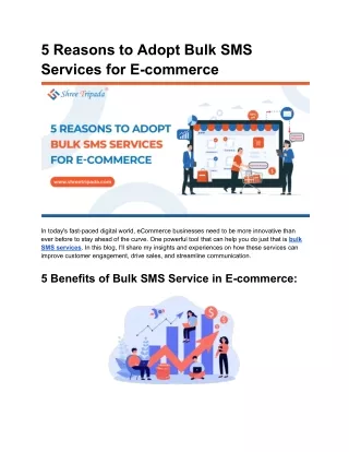 5 reasons to adopt bulk sms services