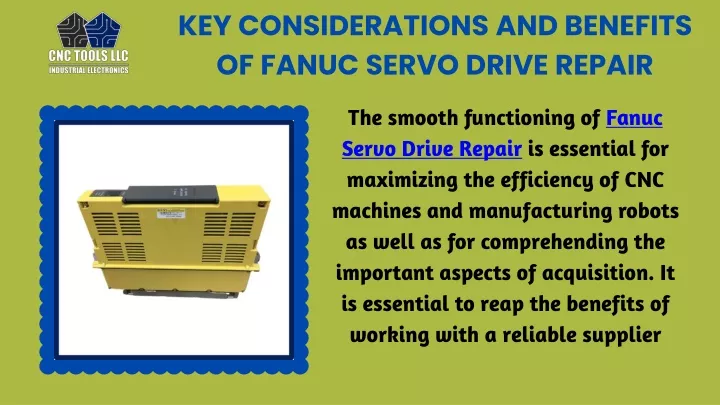 key considerations and benefits of fanuc servo