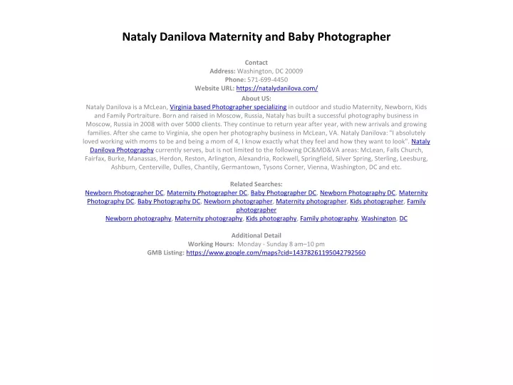 nataly danilova maternity and baby photographer