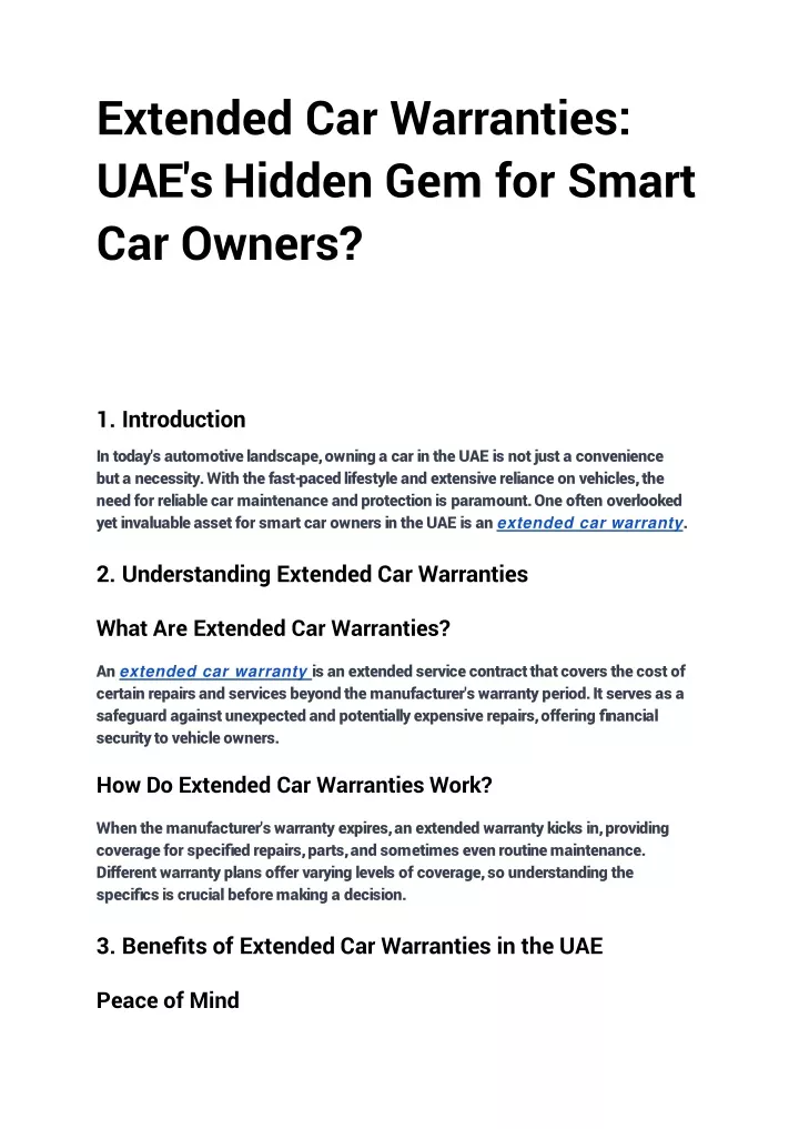 extended car warranties uae s hidden gem for smart car owners