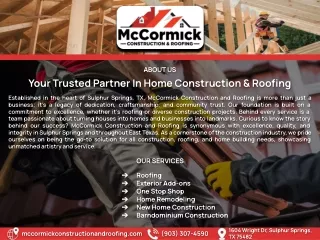 McCormick Construction & Roofing