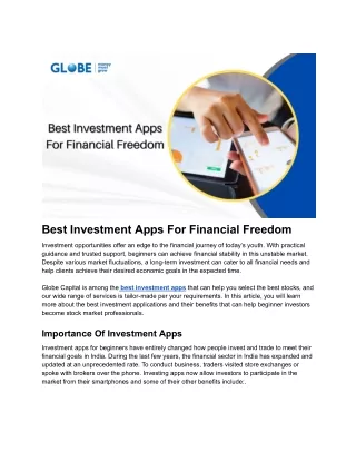 Best Investment Apps For Financial Freedom