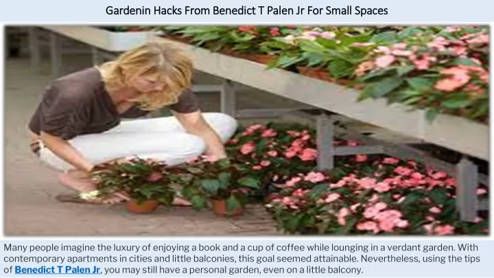 gardenin hacks from benedict t palen jr for small spaces