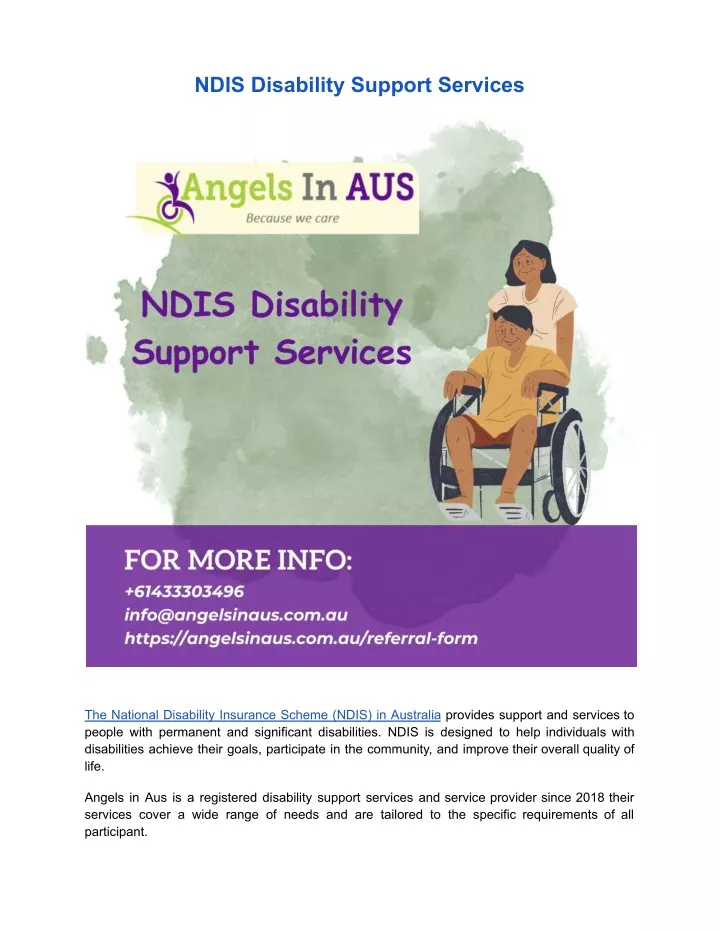 ndis disability support services