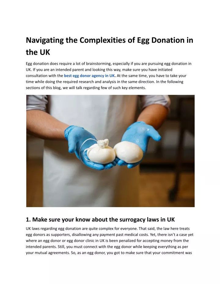 navigating the complexities of egg donation