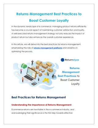 Returns Management Best Practices to Boost Customer Loyalty