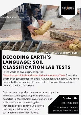 Decoding Earth's Language: Soil Classification Lab Tests