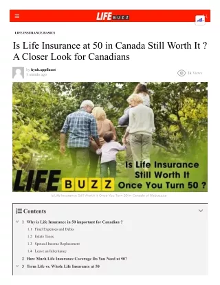 Is Life Insurance at 50 in Canada Still Worth It - A Closer Look for Canadians