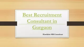 Best Recruitment Consultant in Gurgaon