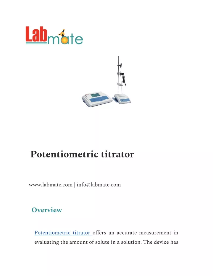 potentiometric titrator