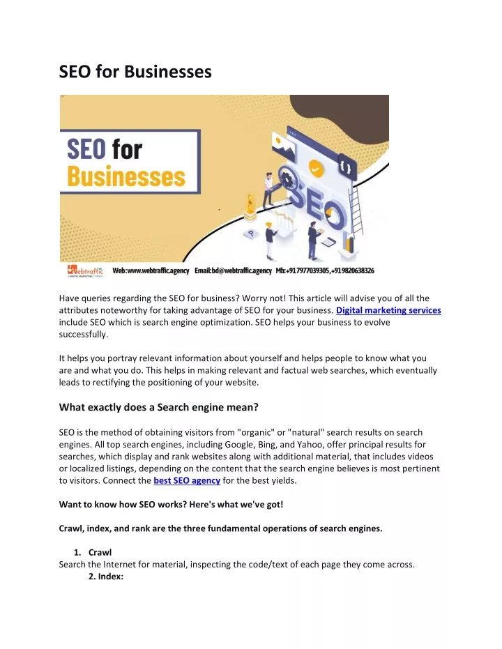 seo for businesses