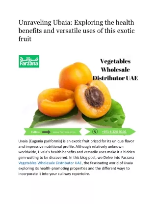 unraveling ubaia exploring the health benefits