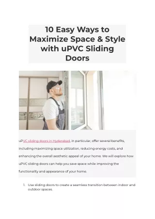 upvc sliding doors