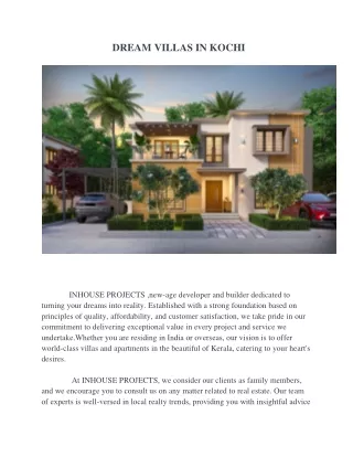 dream villas in kochi