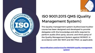 iso 9001 2015 Quality management system