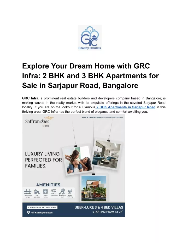 explore your dream home with grc infra