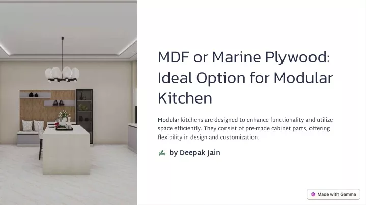 mdf or marine plywood ideal option for modular