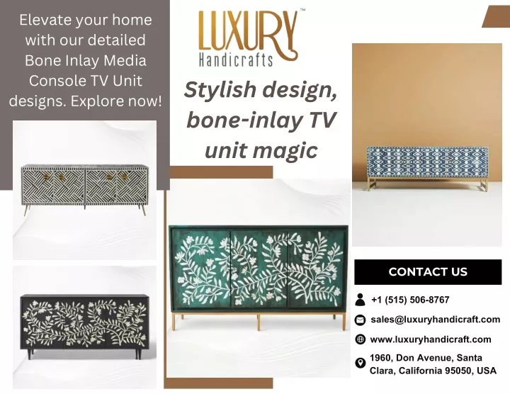 elevate your home with our detailed bone inlay