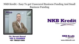 Nkb Kredit- Best Unsecured Business Funding & Small Business Loan