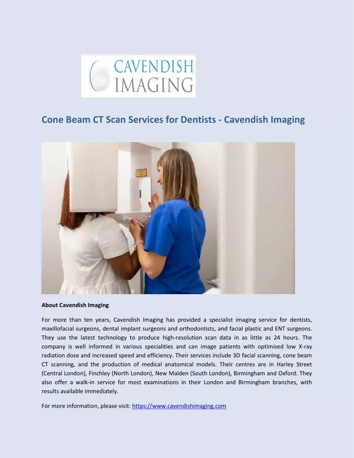 cone beam ct scan services for dentists cavendish
