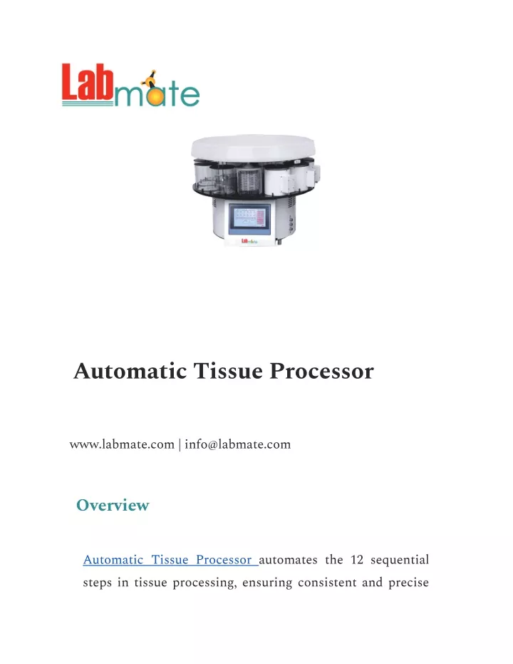 automatic tissue processor