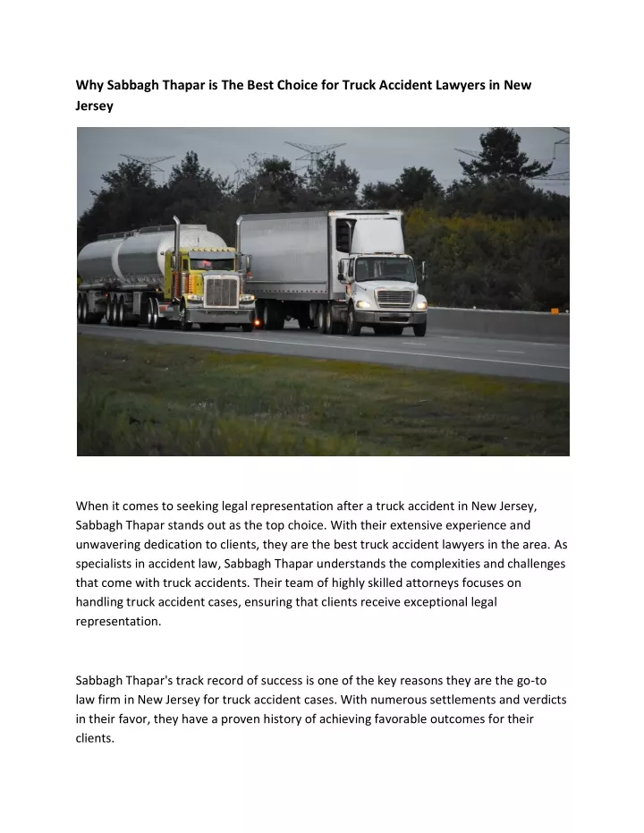 why sabbagh thapar is the best choice for truck