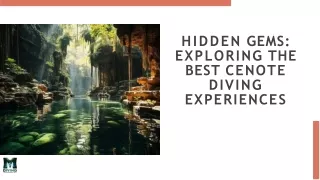 Hidden Gems Exploring the Best Cenote Diving Experiences
