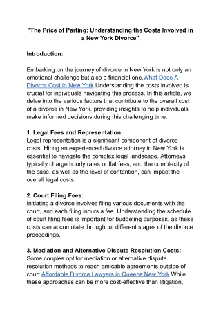 What Does A Divorce Cost in New York (1)