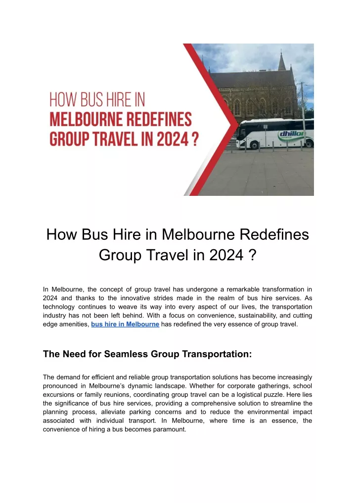 how bus hire in melbourne redefines group travel