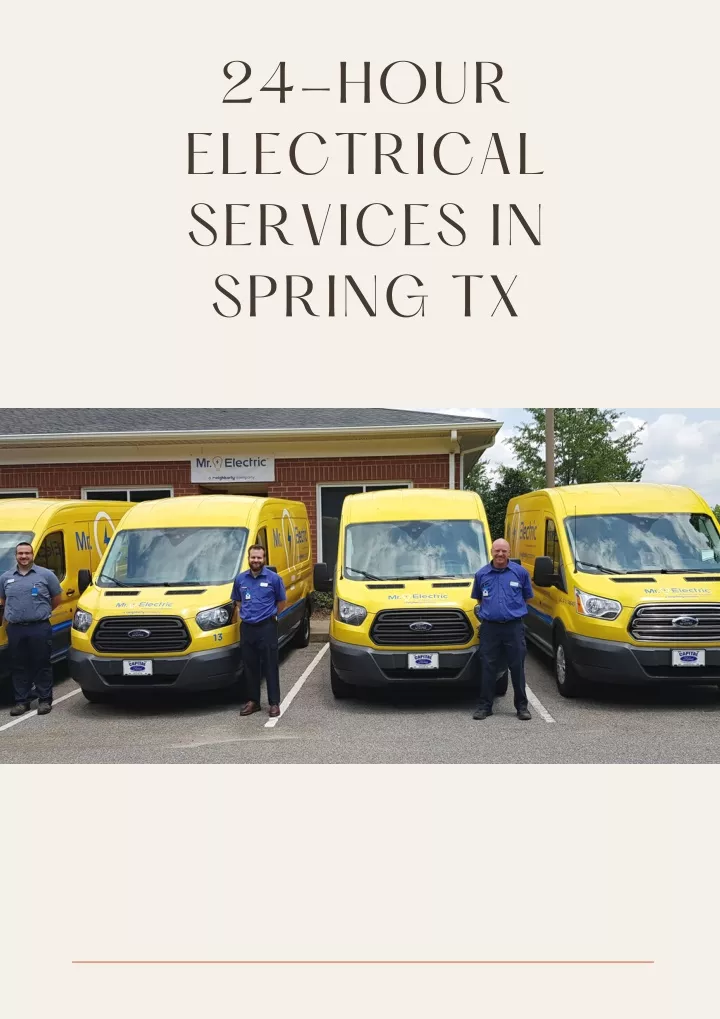 24 hour electrical services in spring tx