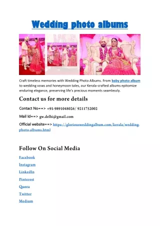 Wedding photo albums in Kerala