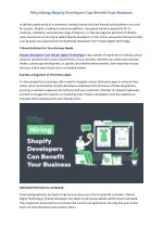 Why Hiring Shopify Developers Can Benefit Your Business - slide 1