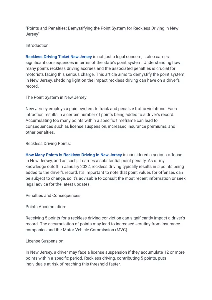 points and penalties demystifying the point