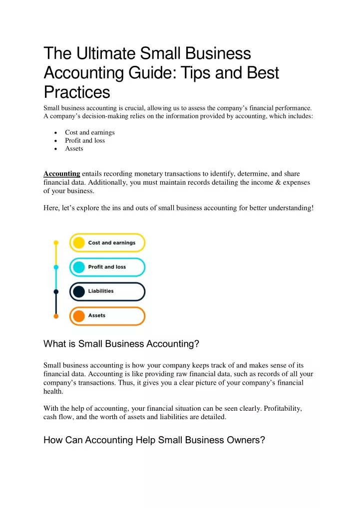the ultimate small business accounting guide tips