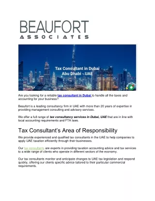 are you looking for a reliable tax consultant