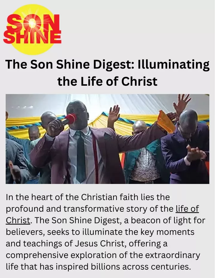 the son shine digest illuminating the life