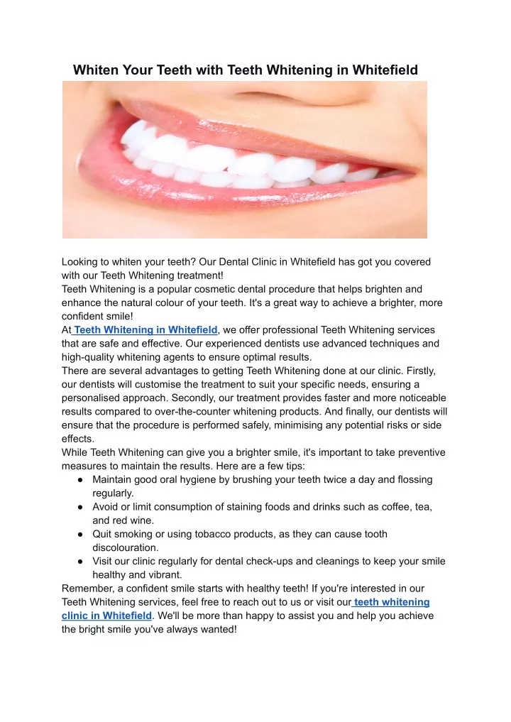 whiten your teeth with teeth whitening