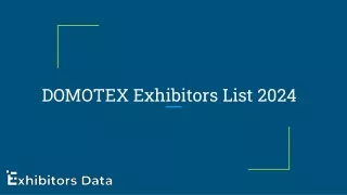 DOMOTEX Exhibitors List 2024